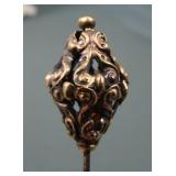 Marked 14K Victorian Filagree Stick Pin