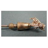 Victorian 10k Seed Pearl Bumble Bee Stick Pin