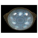 French Art Glass Opalescent Ormalu Bowl