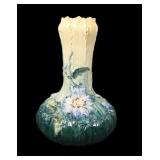 Antique French Majolica Bulbous Decorated Vase