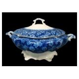 W.H. Grindley Grace Flow Blue Covered Tureen
