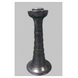 Shearwater Pottery Black Metal Glaze Candlestick