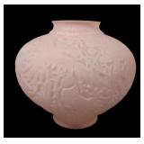 Consolidated Lt Pink Stain Cockatoo Vase