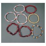 Eight Honora Ringed Cultured Pearl Bracelets