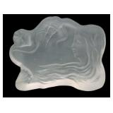 Art Deco Crystal Frosted Trinket/ Soap Dish