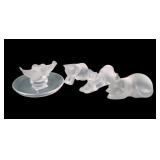 Assortment of  Crystal Frosted Figures