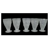 Four Consolidated Dancing Nymph Goblets