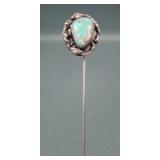 Navajo Artist Signed 925 Turquoise Stick Pin
