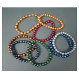 Lot of Eight Honora Pearl Stretch Bracelets