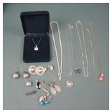 Lot of Ladies Misc. Serling Silver Jewelry