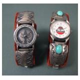 Two Native american Sterling ladies Watches