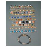 Lot of 13 Ladies Colored Stone Bracelets
