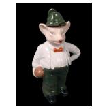 AntiqueGerman Porcelain Figural Pig Nipper Bottle