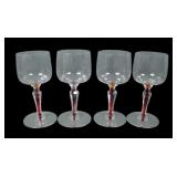 Four Morgantown Crystal Red Cased Filaments