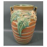 Roseville Art Pottery Luffa Handled Vase