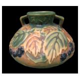 1932 Roseville Art Pottery Green Blackberry Vase