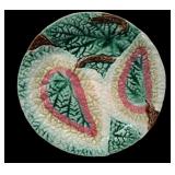 Antique English Majolica Begonia Leaf Plate