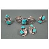 Lot of Native American Sterling Turquoise Jewelry