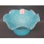 Westmoreland Blue Opaque Question Marks Compote