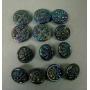 Lot Incuding 13 Misc Carnival Glass Buttons