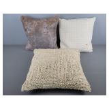 3x The Bid Feather Throw Pillow W/ Cover