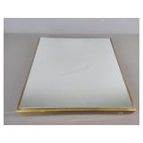 Raised Mirror On Gold Frame