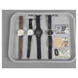 Watch And Coin Lot-not Running Various Condition