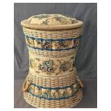 Vintage Handmade 3 Compartment Sewing Basket