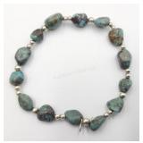 Sterling Silver Turquoise BraceletStretch