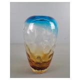 11" Blown Art Glass Vase