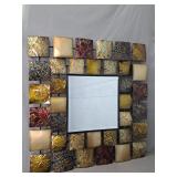 Beveled Glass Mirror In Decorative Frame