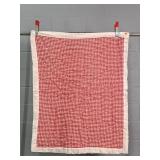 Mid Century Handmade Crib Quilt Coverlet