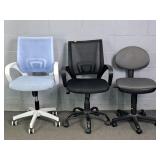 3x The Bid Neo Chair & More Asst Rolling Chairs