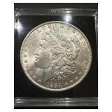 1884 O Morgan Silver Dollar Brilliant
