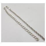 2 X Bid Sterling Silver 6in &  6.5in  Bracelets