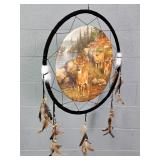 Vinyl Fabric Dream Catcher W/ Deer Theme