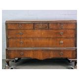Vintage Mahogany Veneer Server