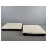 2x The Bid Rolling Footrest With Fluffy Covering