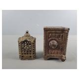 2 Pc Cast Iron Coin Banks