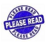 Please Read Two Important Information Photos!