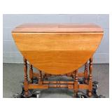 Vintage Gate Leg Drop Leaf Mahogany Table