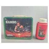 Metal Rambo Lunchbox W/ Matching Thermos