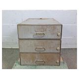 3x The Bid Stacking Metal Storage Drawer Cabinets