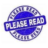 Please Read Two Important Information Photos!