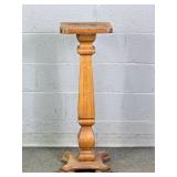 Vintage Solid Oak Tall Stand