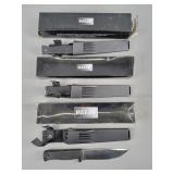 3x The Bid  Maxam Fixed Blade Knives W/ Sheaths