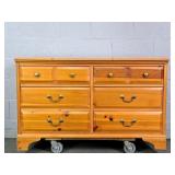 6 Drawer Pine Finish Dresser