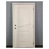 Jeld Wen 3x6.8 Fiberglass 2 Panel Door W/ Frame