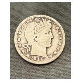 1915 Barber Silver Quarter