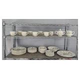 45 Pc Ironstone "country French Dishware Set